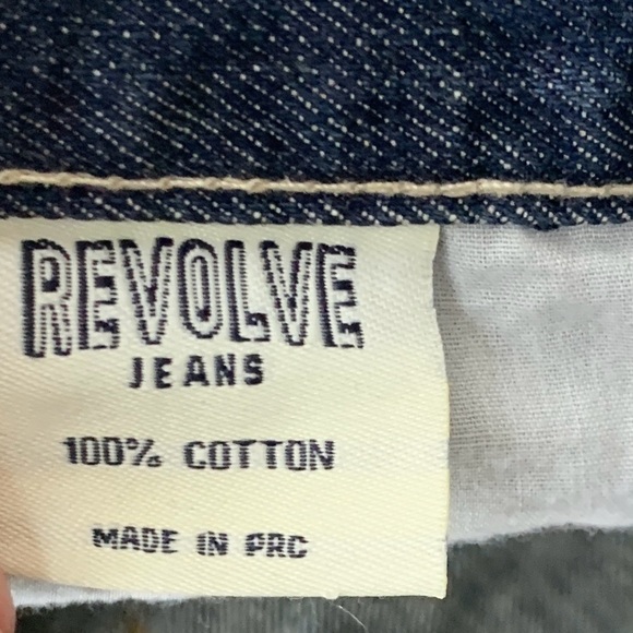 Vintage Y2K Men Jeans Revolve Size 32 x 32 Pants Dark Wash Distressed Cotton - Picture 8 of 8